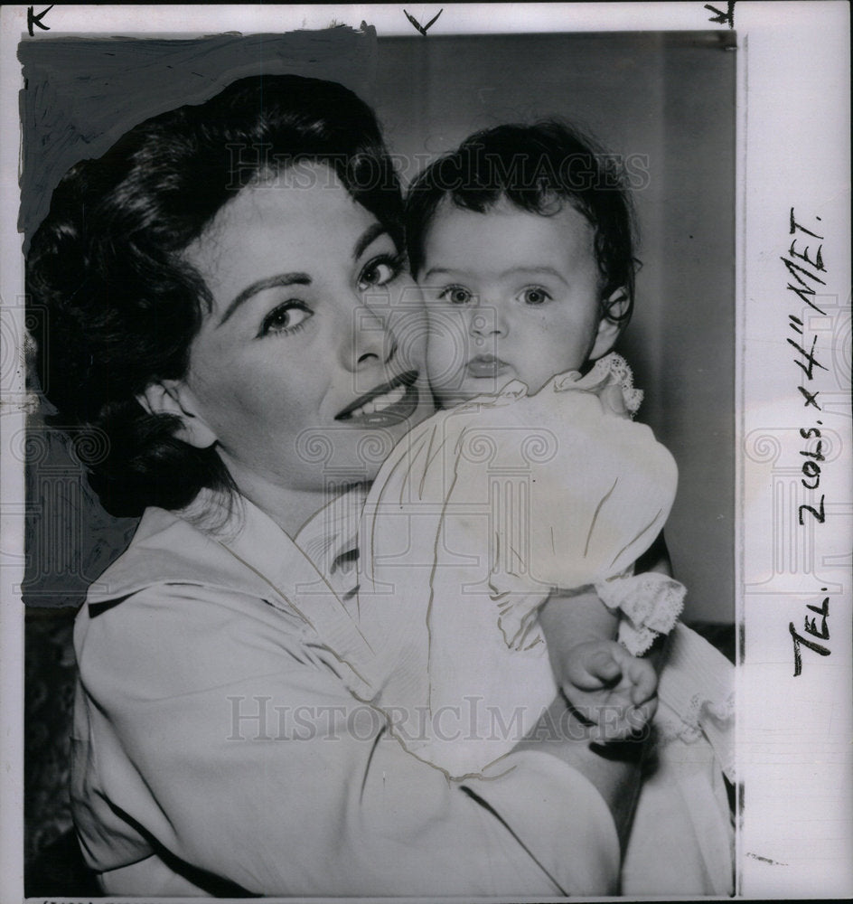 1958 Press Photo Jeanne Crain actress Lisabette Ann - DFPD67065- Historic Images
