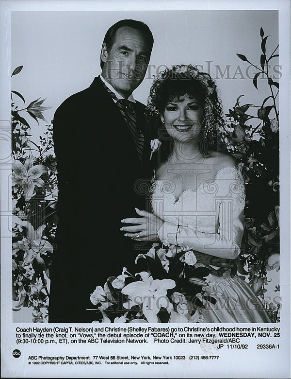 1992 Press Photo Craig T Nelson Shelley Fabares Coach Historic Images 1992-press-photo-craig-t-nelson-shelley-fabares-coach-historic-images