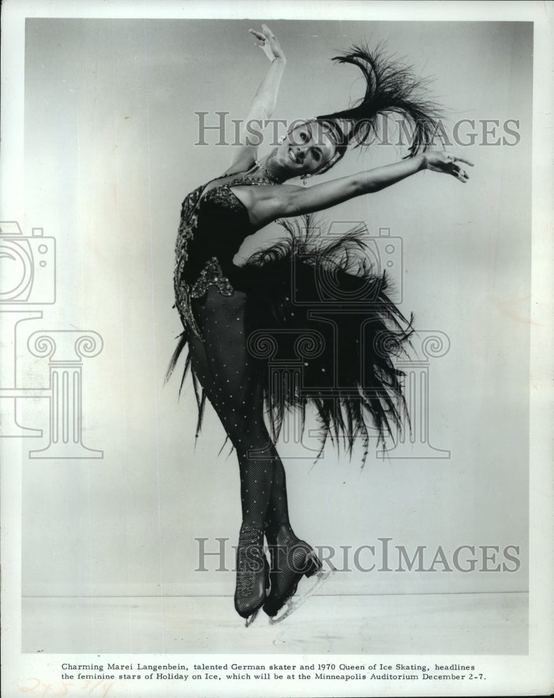 1970 Press Photo German skater Marei Langenbein - mjx10447- Historic Images
