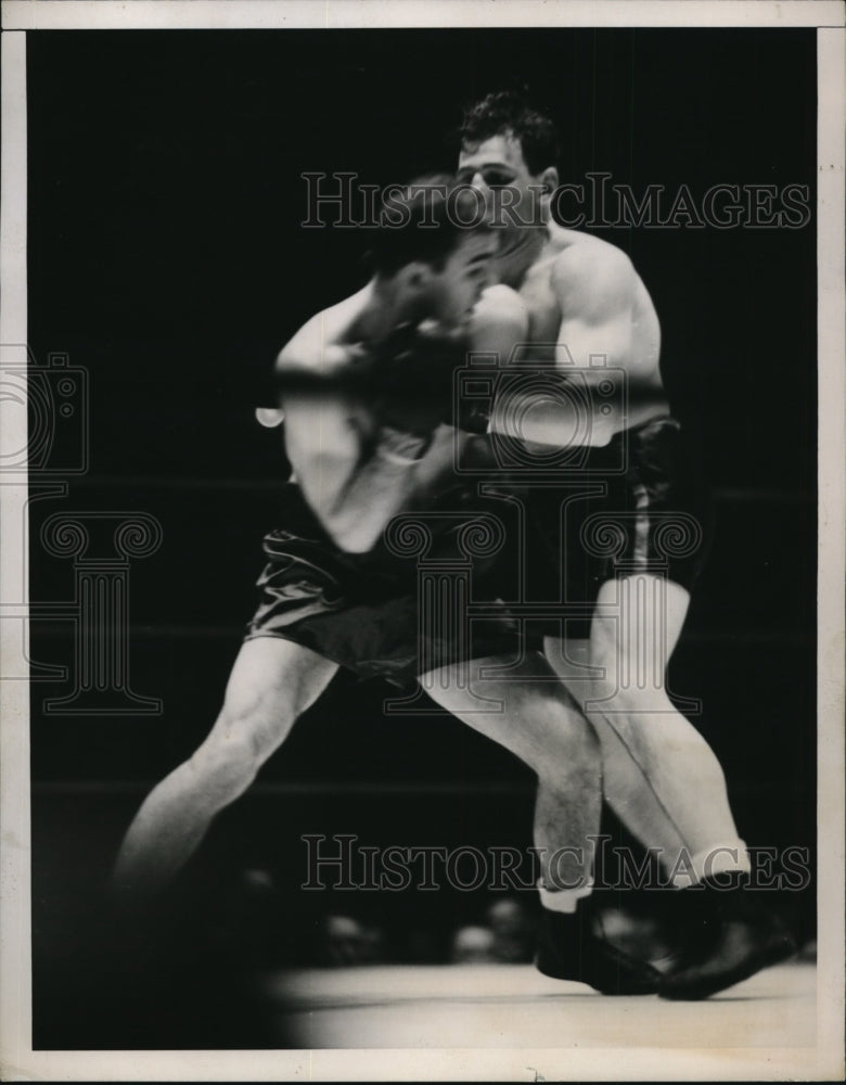 1937 Press Photo Bob Pastor vs Nathan Mann at boxing - nes34292- Historic Images