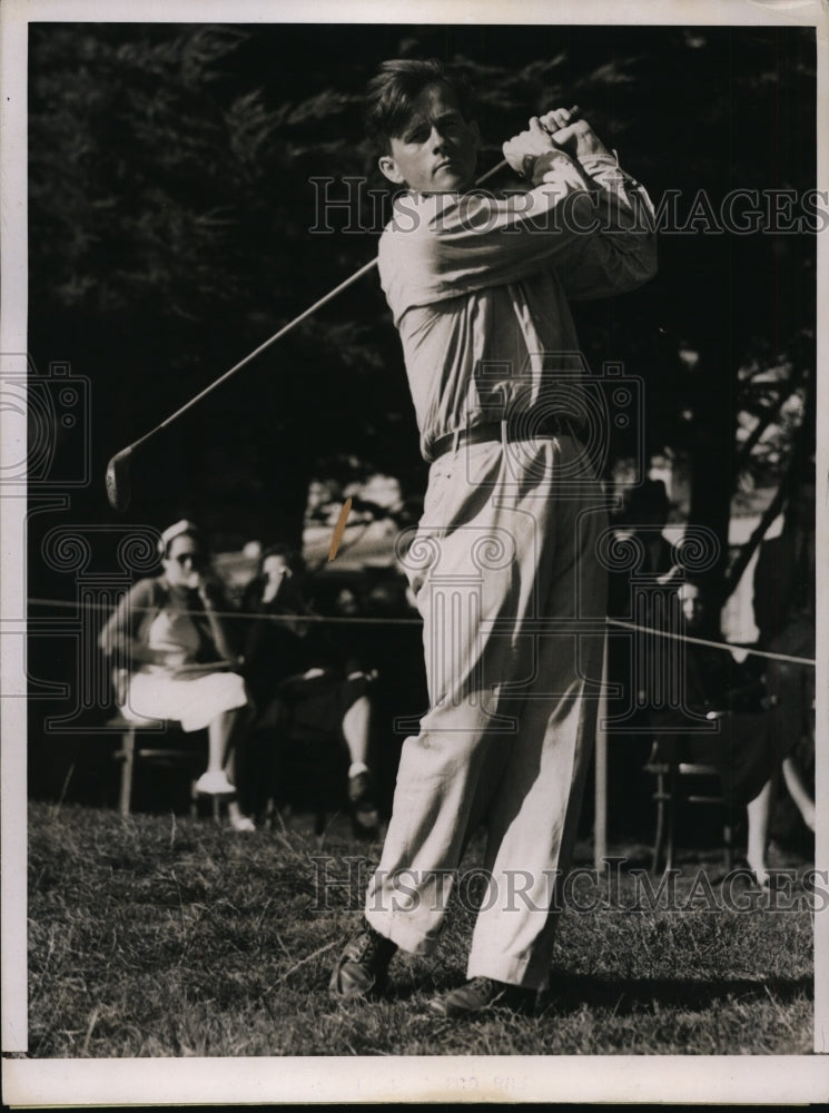 1937 Press Photo Joseph Greene at National Public Lings Golf in San Francisco- Historic Images