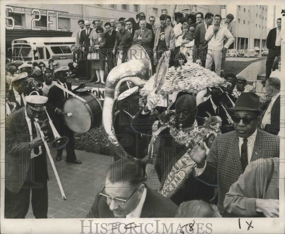 1967 Press Photo Heart Fund Jazz Jamboree Parade - Eureka Brass Band - noa17481- Historic Images