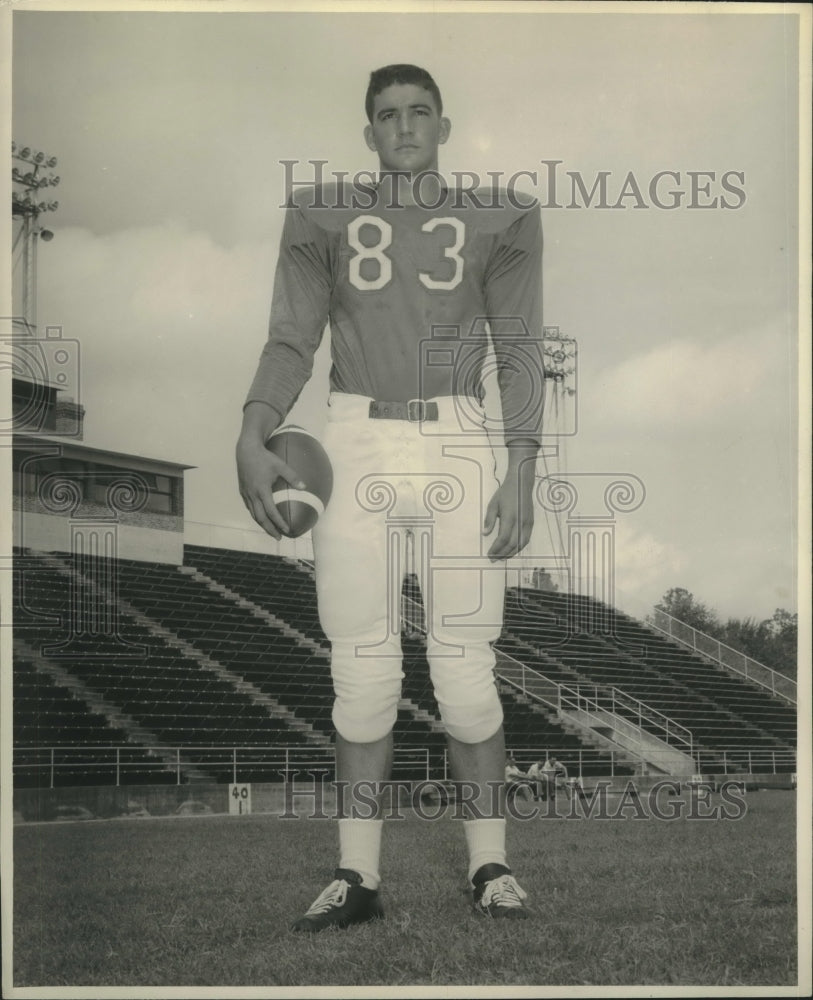 1967 Press Photo Glenn Dossett, Southeastern Louisiana College Football Player- Historic Images