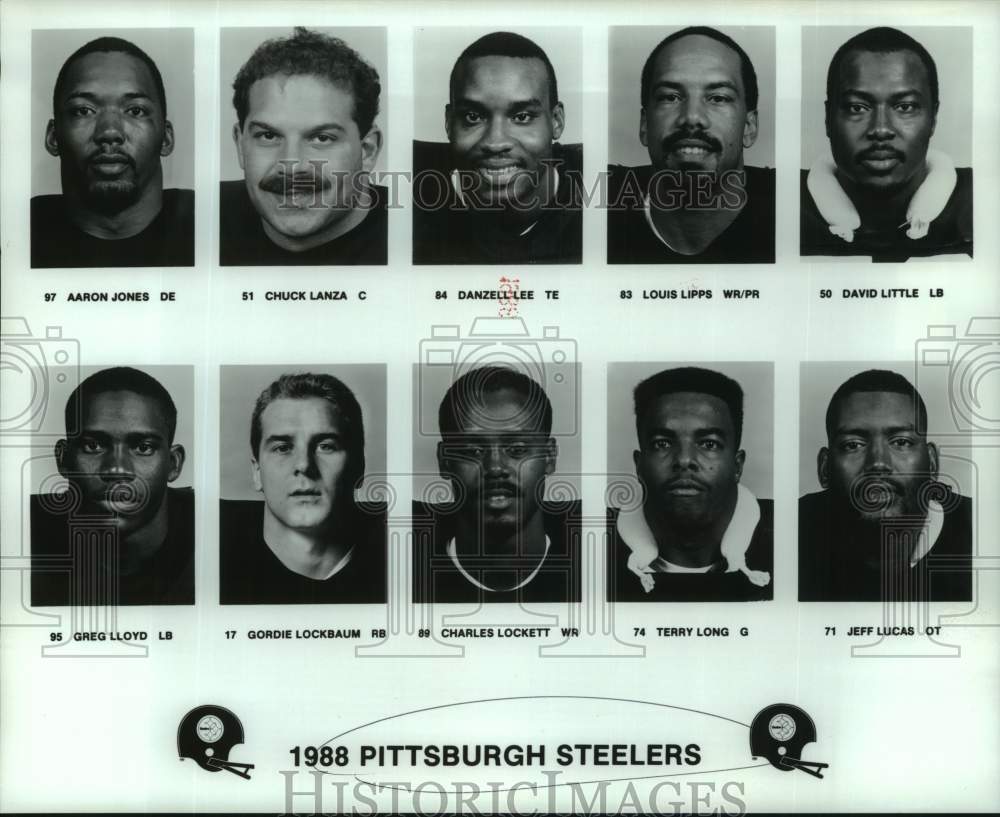 1988 Press Photo Football - 1988 Pittsburgh Steelers Players - nos29697- Historic Images