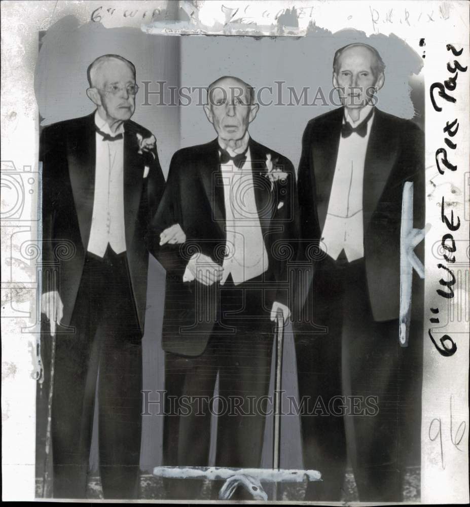 1949 Press Photo Three Royal brothers of Sweden, King Gustav, Oscar & Carl- Historic Images