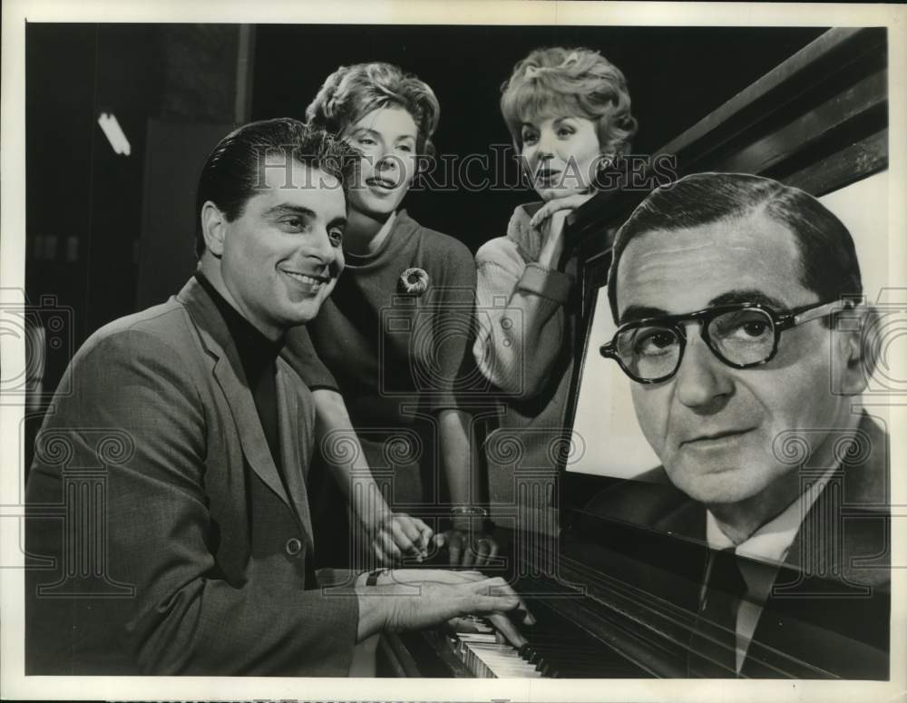 1962 Press Photo Johnny Desmond, Mindy Carson, Janet Blair and Irving Berlin- Historic Images