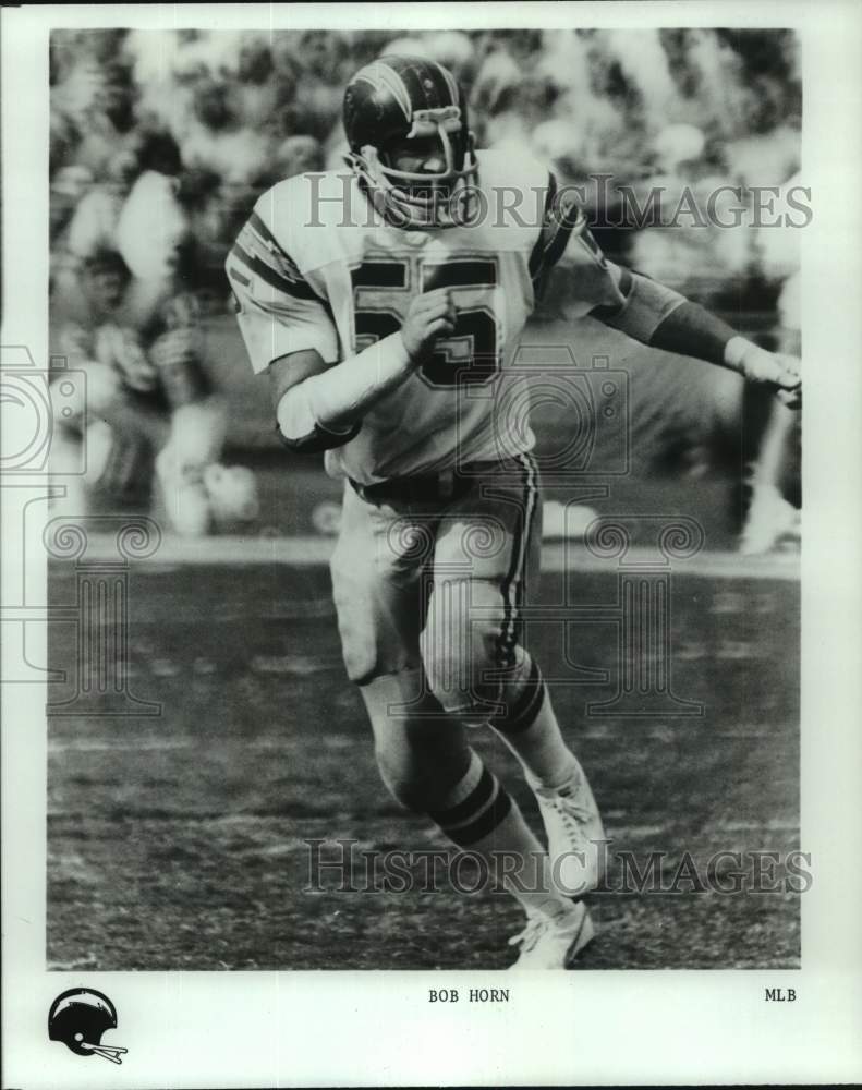 1981 Press Photo Football Middle Linebacker Bob Horn - pis07852- Historic Images