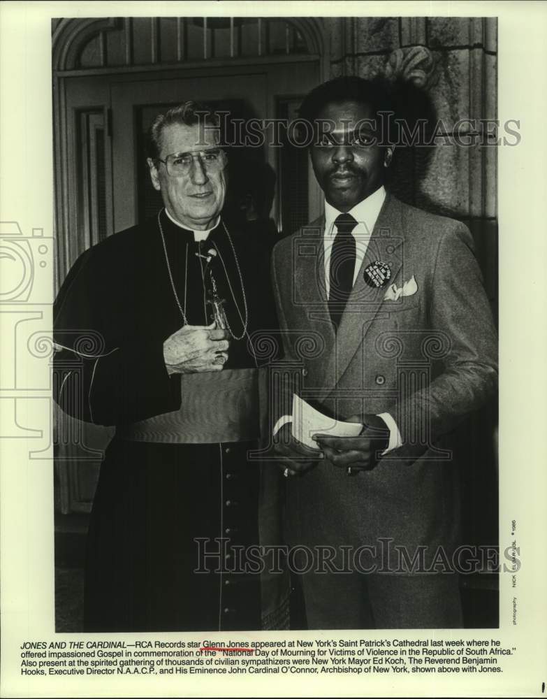 1986 Press Photo Glenn Jones, Archbishop, New York's Saint Patrick's Cathedral- Historic Images