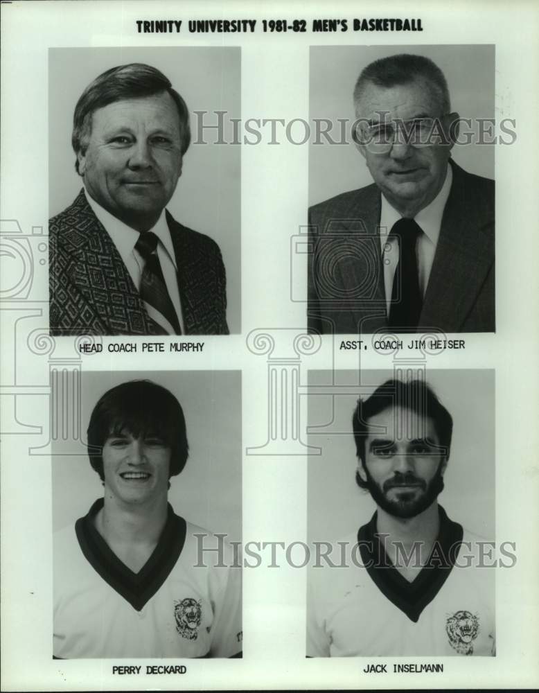 1981 Press Photo Trinity University Basketball & Player Portraits- Historic Images