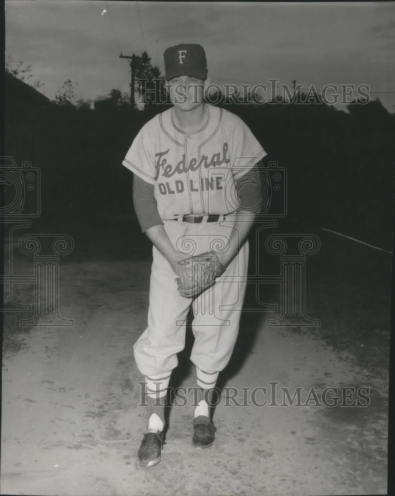 Press Photo Bob Fesler-Leading Federal Old Line Baseball Pitcher at 21-0 Record- Historic Images