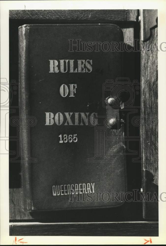 Press Photo Queensberry Rules of Boxing, Boxing Hall of Fame, Canastota- Historic Images