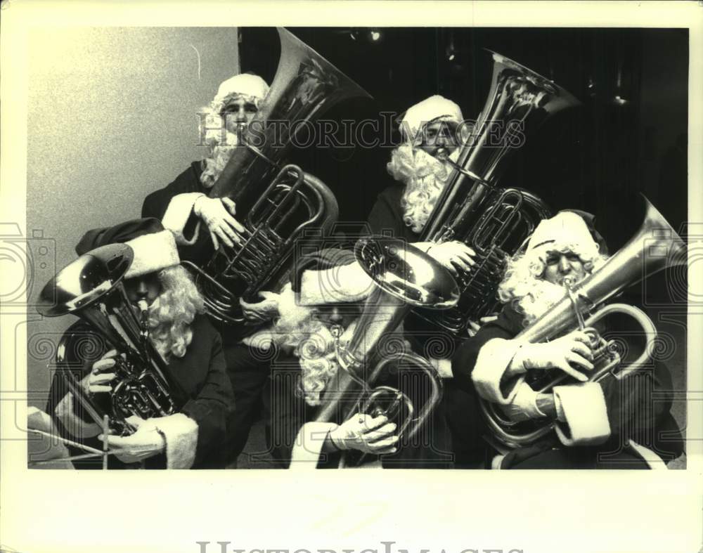 1986 Press Photo Musicians play at St. Catherine's benefit in Albany, New York- Historic Images