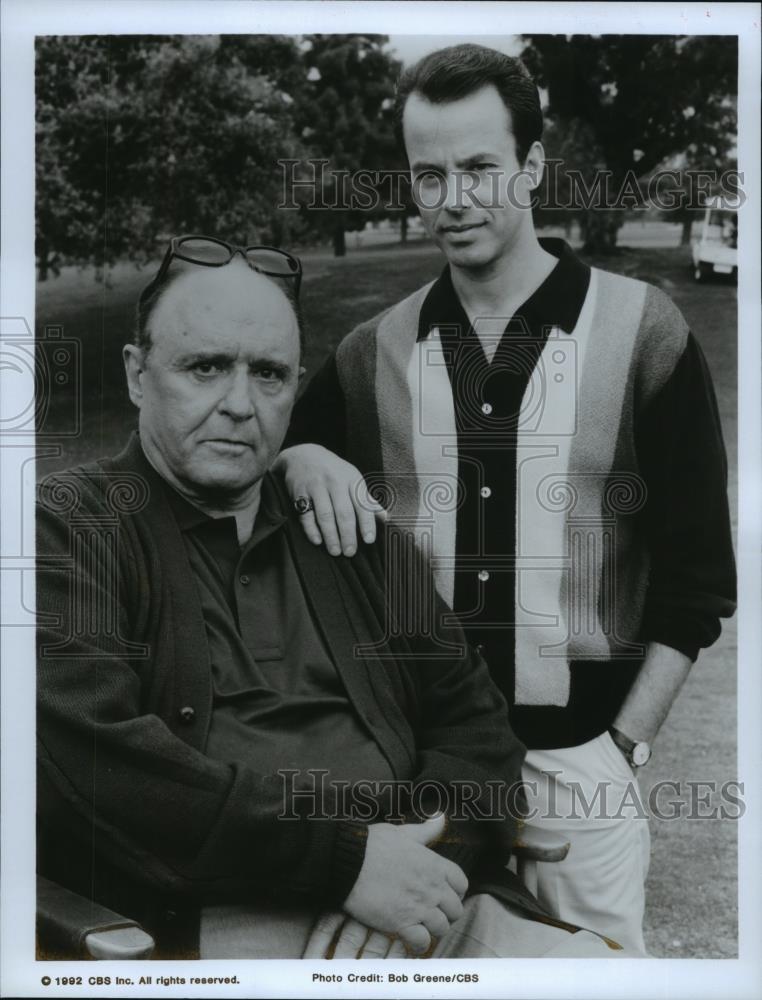 1992 Press Photo Philip Casnoff and Rod Steiger in Sinatra, on CBS. - spp14767 - Historic Images