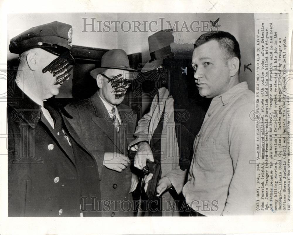 1950 Press Photo John Purevich mercy killing patricide - Historic Images
