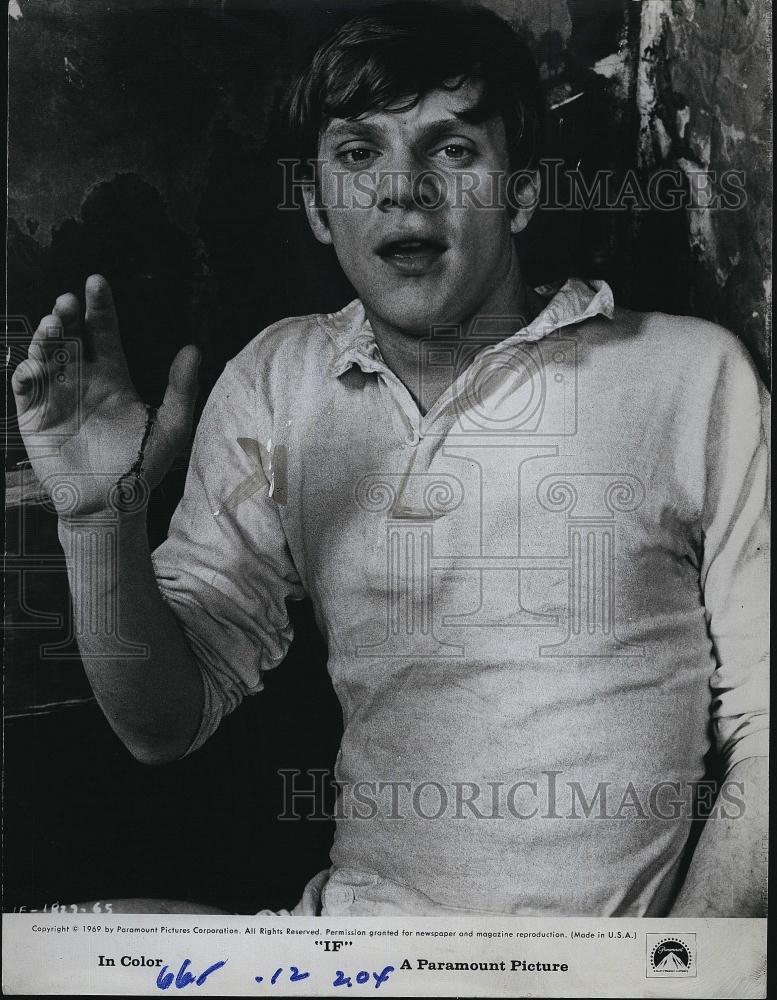1969 Press Photo Actor Malcolm McDowell in &quot;IF&quot; - RSL81367 - Historic Images