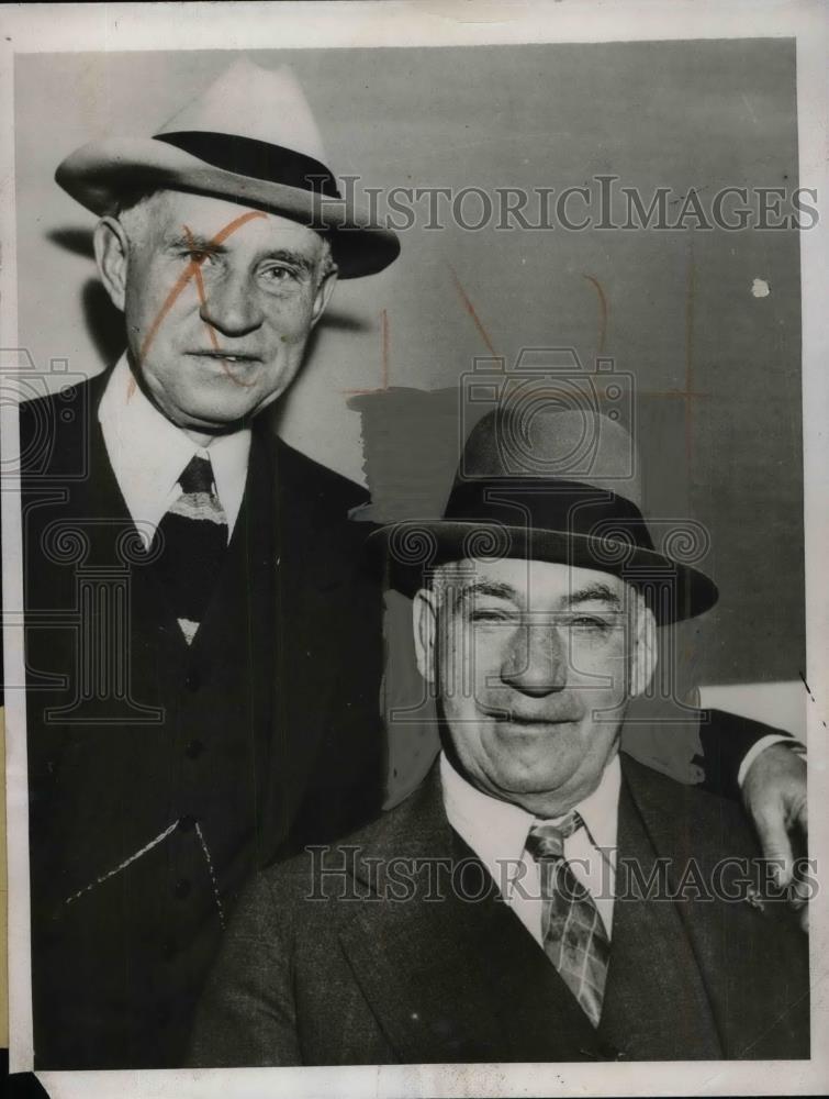 1932 Press Photo Tim McGrath Tom Sharkey Trainers of fighters - Historic Images