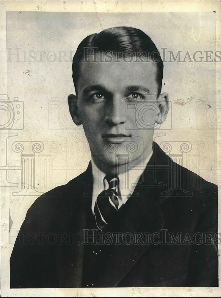 1927 Press Photo Millionare Princeton graduate James Walker dies in plane crash - Historic Images