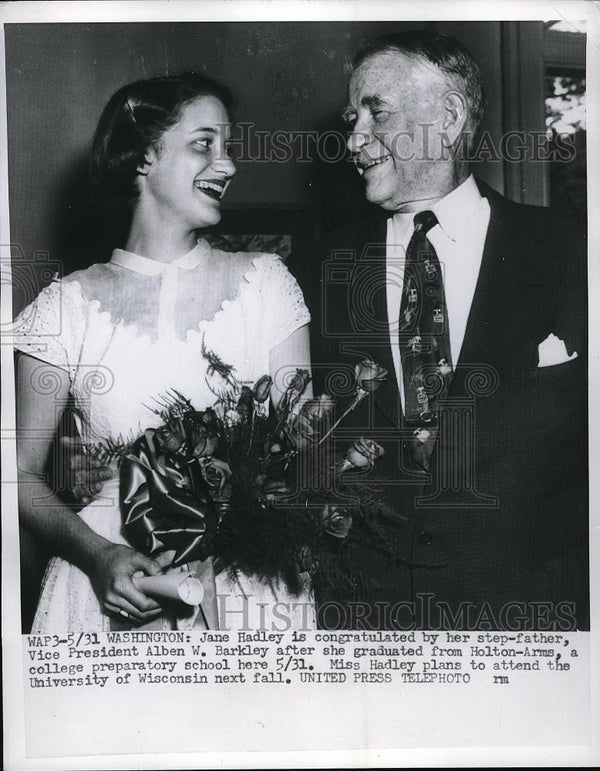 1949 US VP Alben Barkley of Kentucky w 2nd Wife Jane Wedding Day