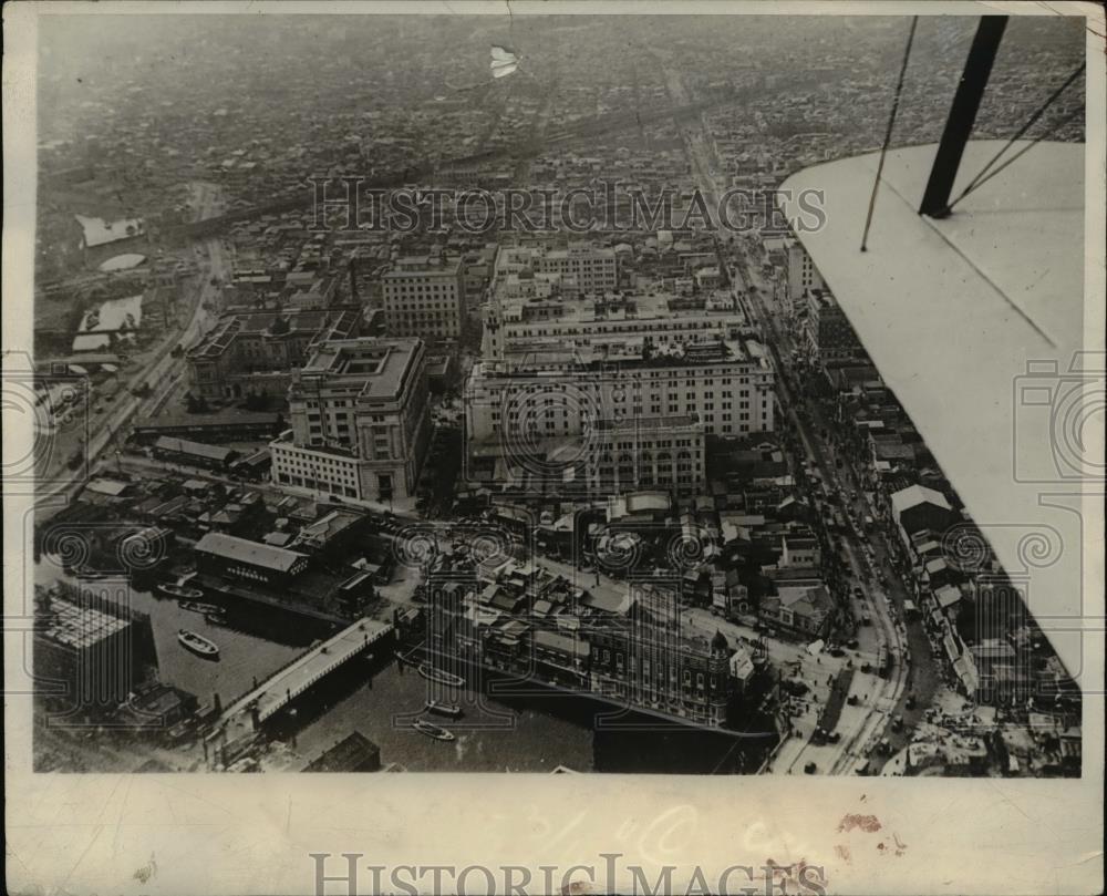 1928 Press Photo Air view of a part of the Ginza in Tokyo - Historic Images