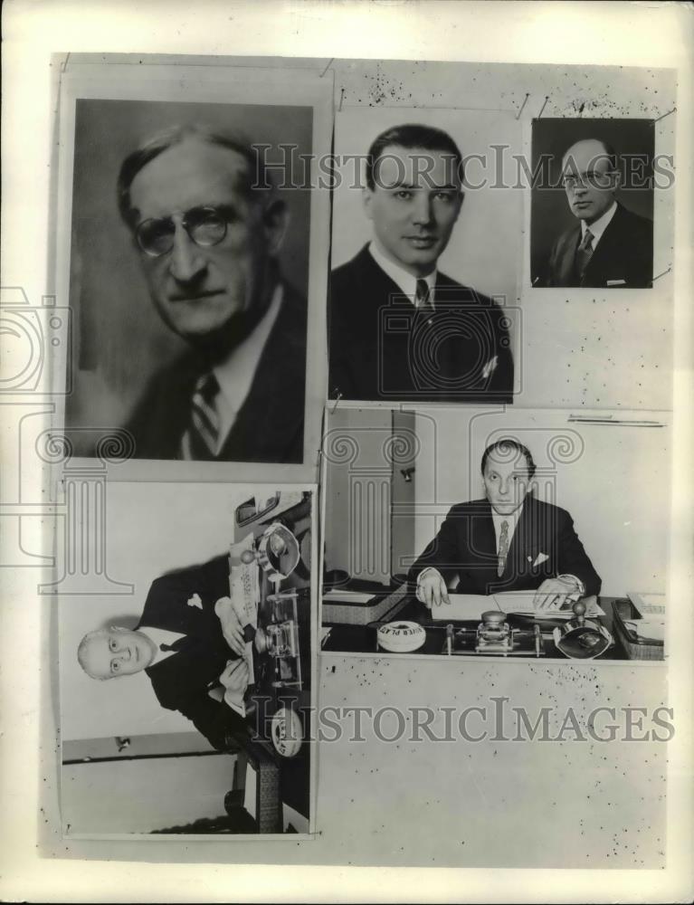 1935 Press Photo of Top Left - Sydney Leny, (center) Alfredo Navarro, (right) - Historic Images