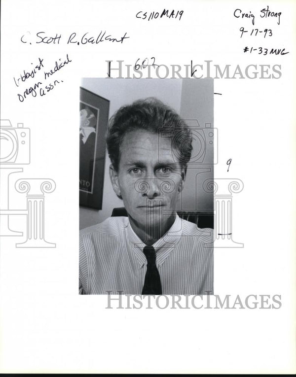1993 Press Photo Scott Gallant, Oregon Medical Association ora29784