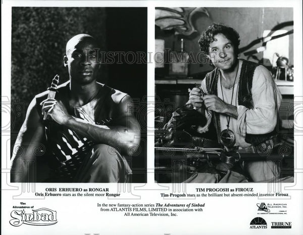 1996 Press Photo Oris Erhuero Tim Progosh on The Adventures of Sinbad