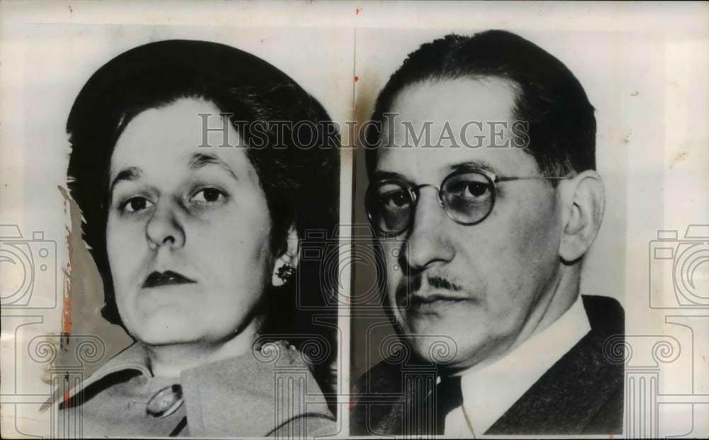 1950 Press Photo Dr Hermann N Sander and wife on trial for Mercy Murder - Historic Images