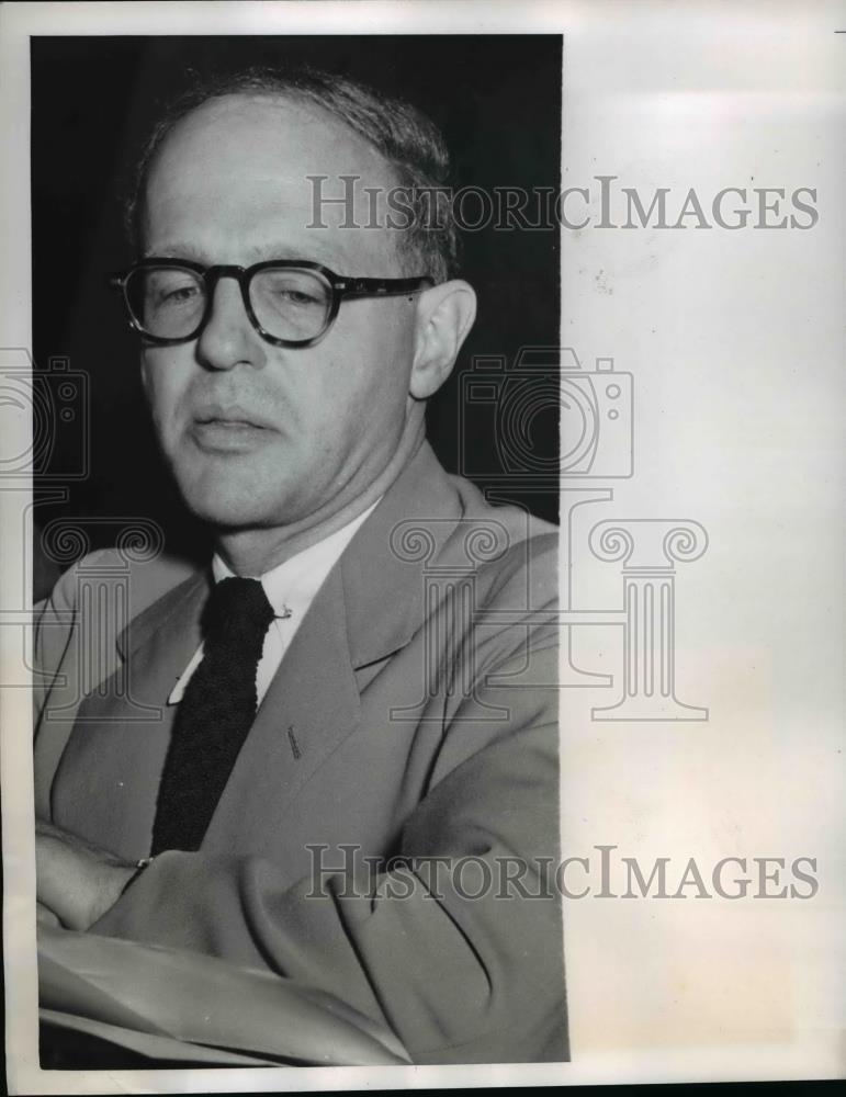 1950 Press Photo Frederick Vandebilt Field testified at Senate Foreign - Historic Images