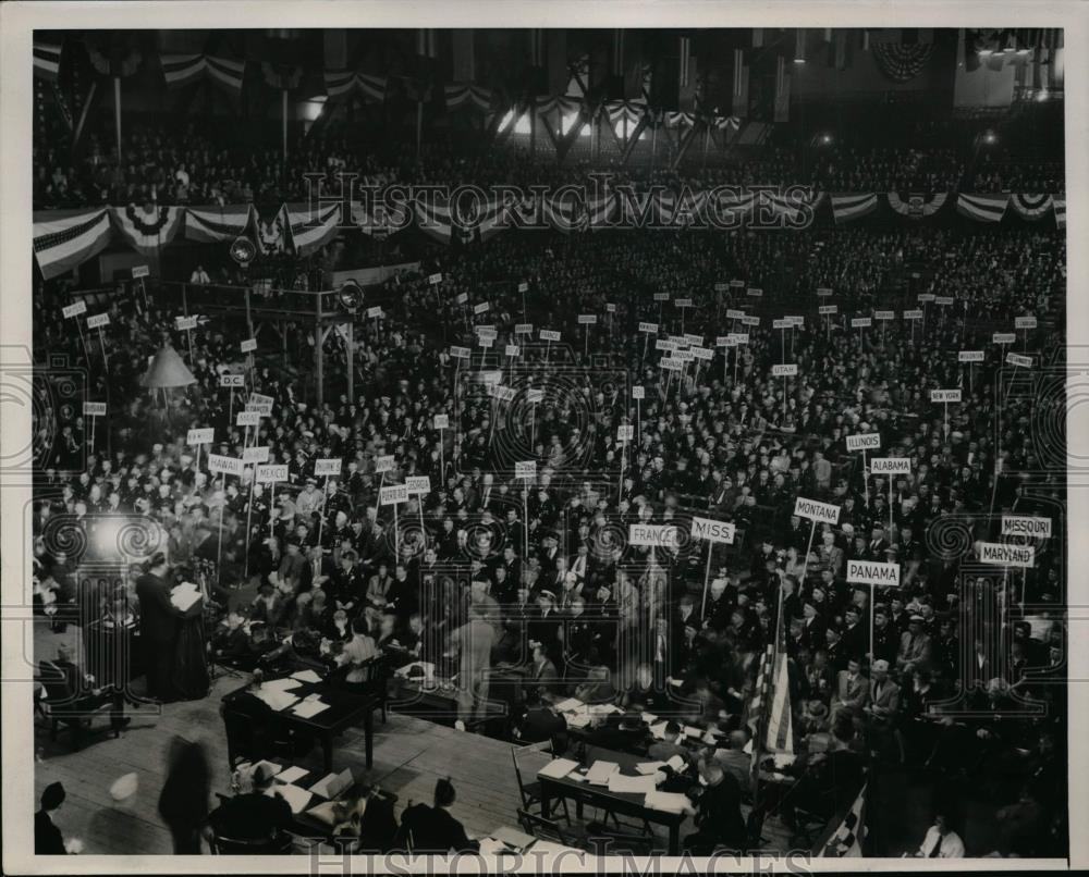 1939 Press Photo Chicago American Legion convention opens eith 1398 delegates - Historic Images