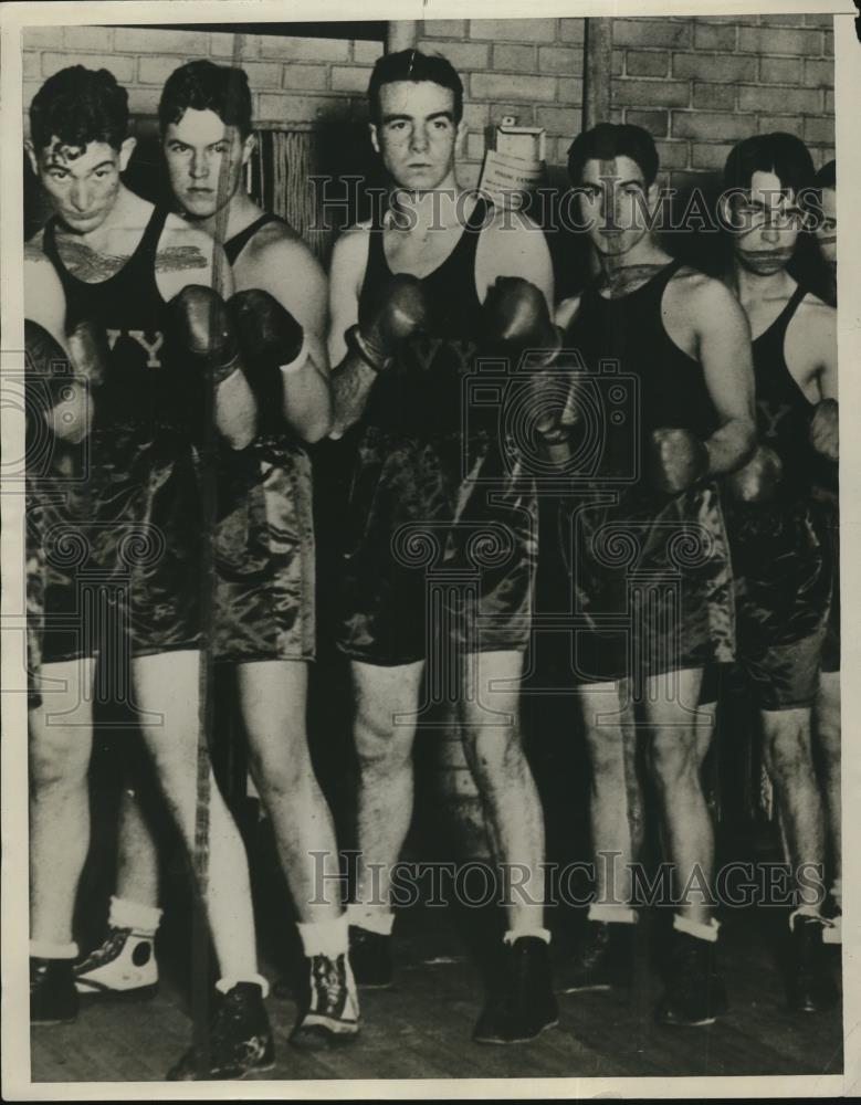 1931 Press Photo RS Andrew Naval cadet &amp; other boxers at training gym - Historic Images