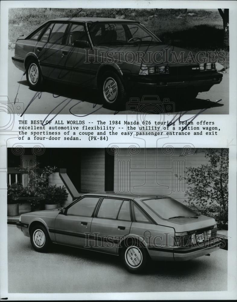 ぷやページ 1983 Press Photo 1984 Mazda 626 touring sedan. - cvb73380