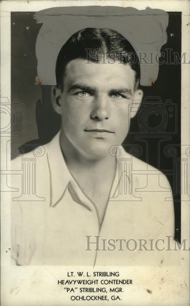 1930 Press Photo Lt WL Stribling heavyweight contender from Georgia - net30863 - Historic Images