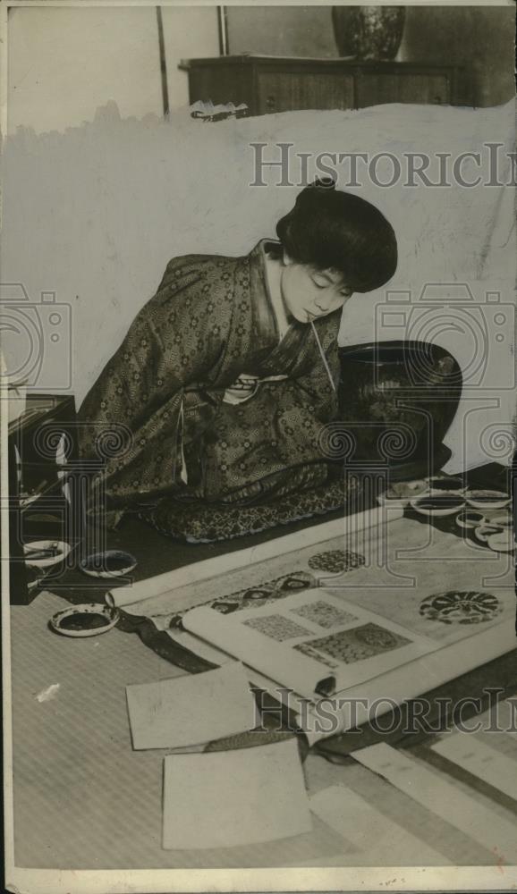 1926 Press Photo Yopeko Yamaguchi Geisha girl of old Japan - neo24476 - Historic Images
