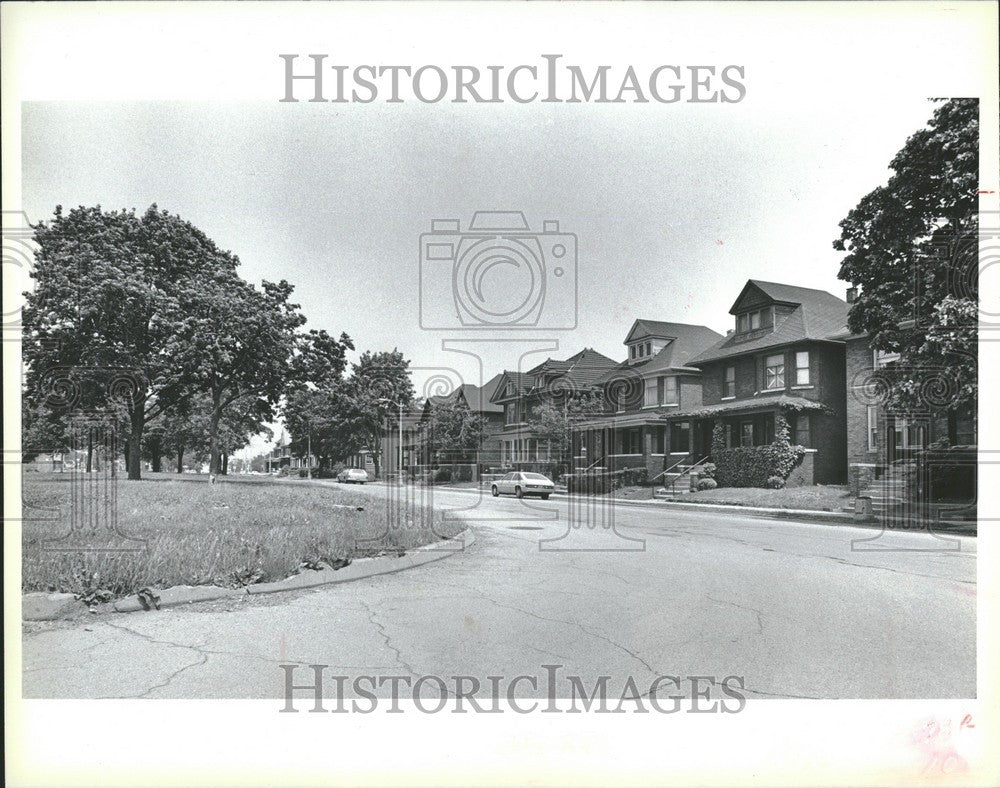 1984 Press Photo Grand Boulevard city Detroit Michigan - Historic Images