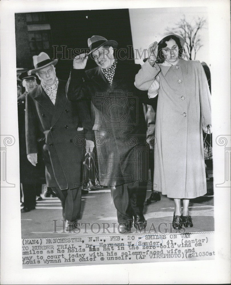 1950 Press Photo Accused Murderer Dr. Hermann N. Sander - Historic Images