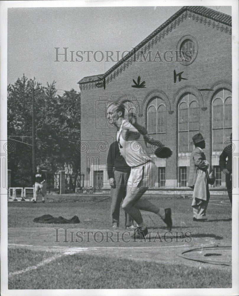 Press Photo Roland Nilsson Olympics Track Field - Historic Images