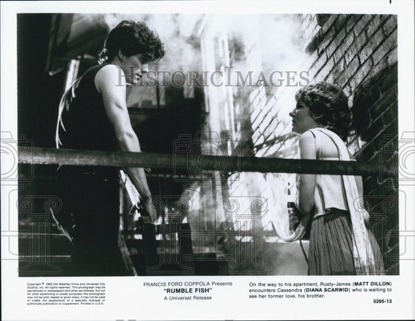 1983 "Rumble Fish" Matt Dillon & Diana Scarwid - Historic Images