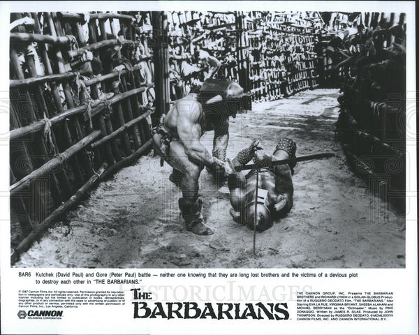 Film The Barbarians David Paul Peter Paul 1987 Vintage Promo Photo film-the-barbarians-david-paul-peter-paul-1987-vintage-promo-photo
