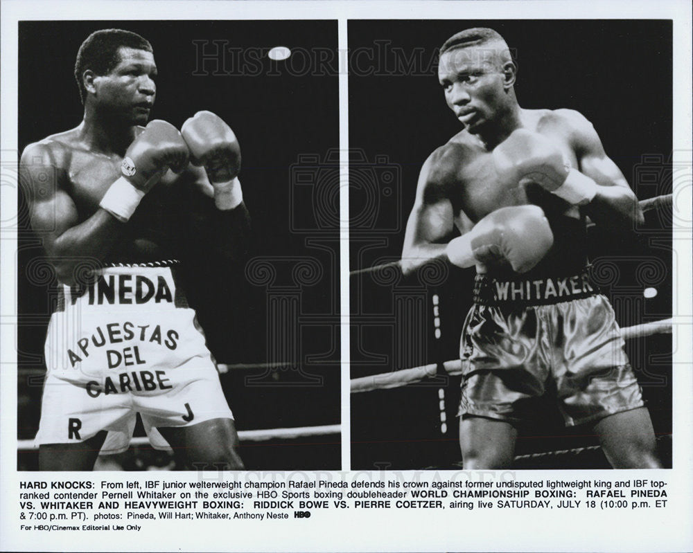 Press Photo Rafael Pineda Whitaker Boxers - Historic Images
