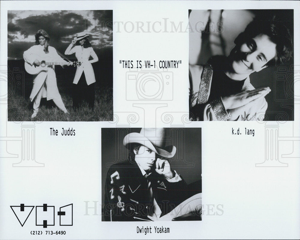 Press Photo VH-1 Country Artists The Judds K.D. Lang Dwight Yoakam - Historic Images
