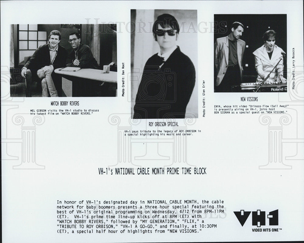 Press Photo VH1 Shows Watch Bobby Rivers Roy Orbison Special New Visions - Historic Images