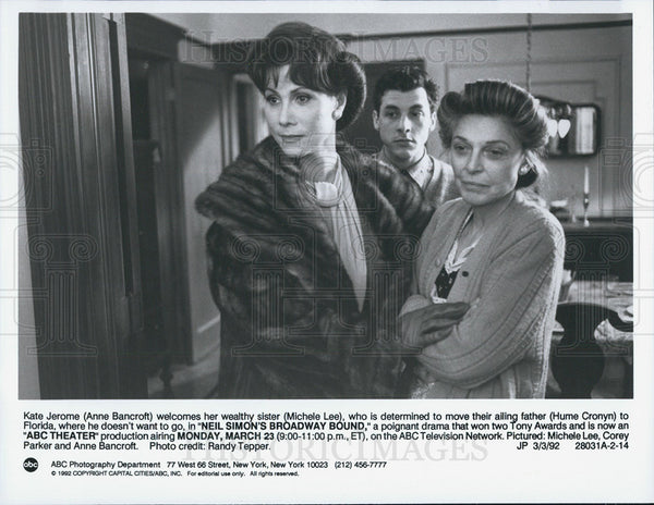 Anne Bancroft and Michele Lee in Neil Simon's Broadway Bound 1992 ...