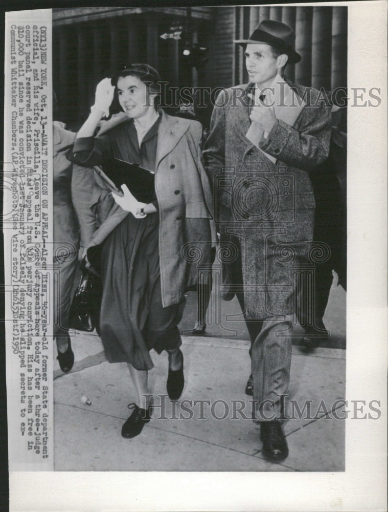1950 Await decision appeal Alger hiss judge - Historic Images
