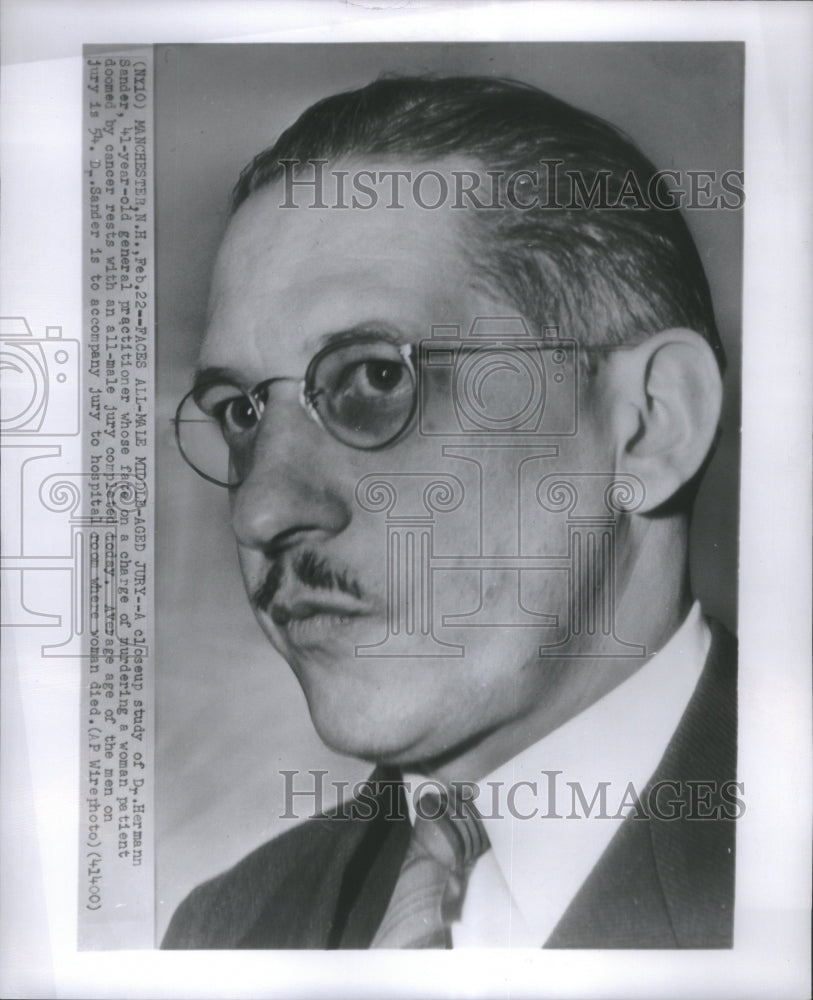 1950 Dr. Herman Sander mercy killer - Historic Images