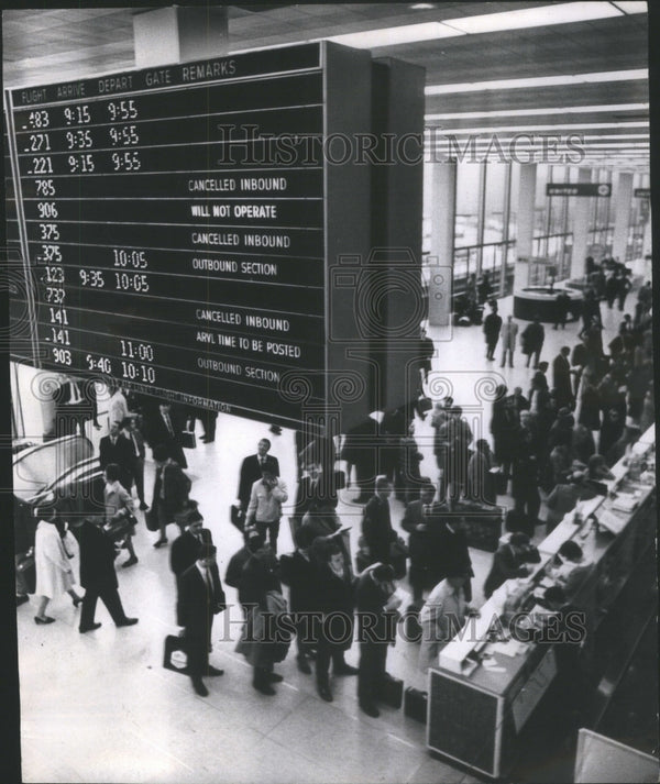 1969 O'Hare Airport Foggy Weather Chicago Historic Images