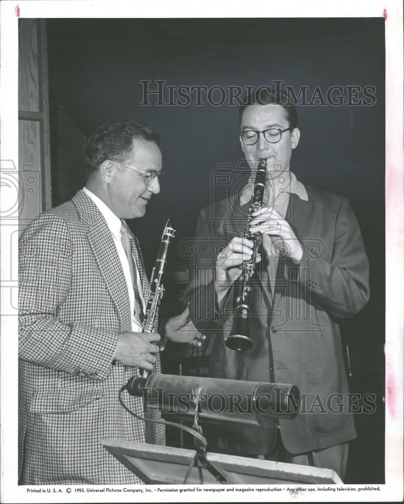 1950 Press Photo Steve Allen film star Benny Goodman - RRV31645 - Historic Images