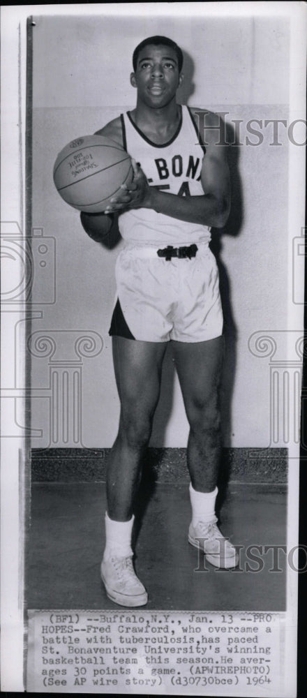 1964 Press Photo Fred Crawford Basketball Player RRW73641
