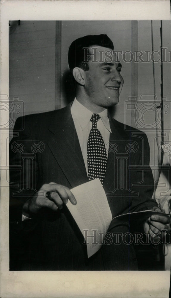 Press Photo Delmer Ennis Philadelphia Phillies Fielder - RRW74107 -  Historic Images