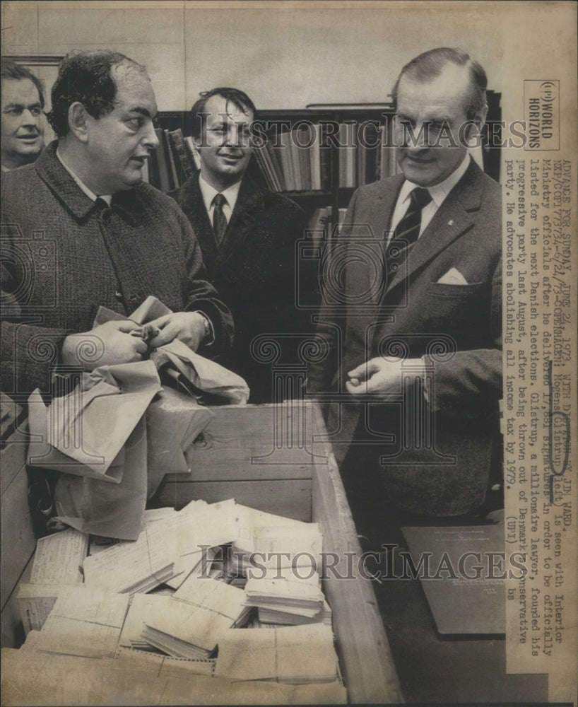 1973 Mogens Glistrup Interior Ministry - Historic Images