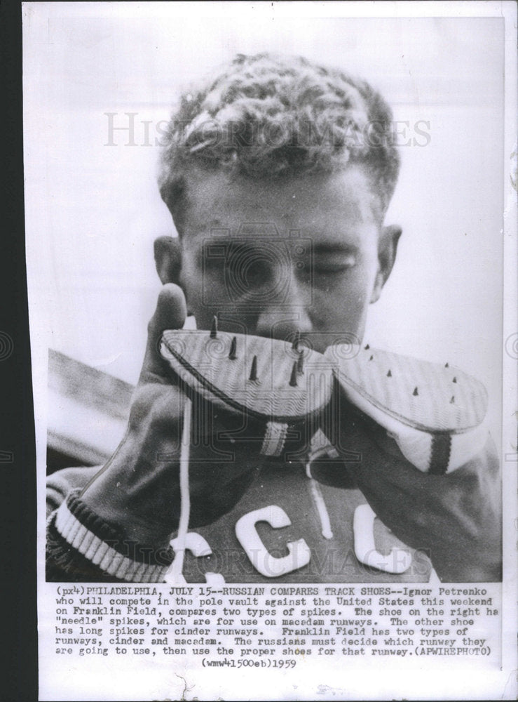 1959 Press Photo Ignor Petrenko Russian Athlete - Historic Images